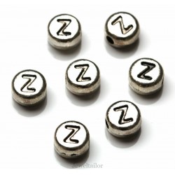 NEW! 1 Letter Z Quality Silver Plated Round Alphabet Bead 7mm ~ Ideal For Occasion Name Bracelets, Card Making & Other Craft Activities